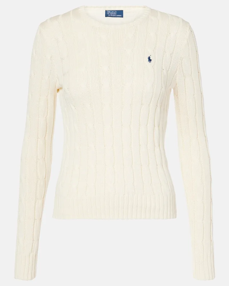 Ralph Lauren Pullover in cotone a trecce Bianco