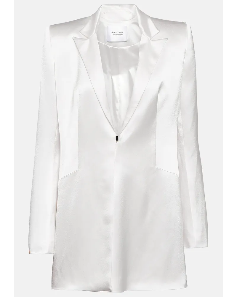 GALVAN Bridal - Miniabito Leith in raso Bianco