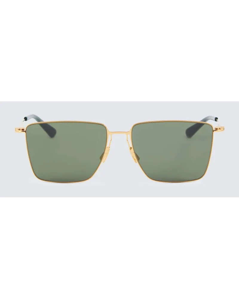 Bottega Veneta Occhiali da sole rettangolari Ultrathin Verde