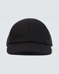 Giorgio Armani Cappello da baseball in misto lana Nero