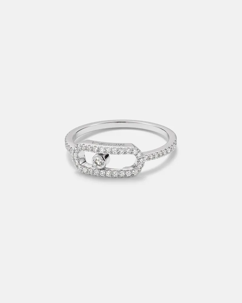 Messika Anello Move Uno in oro bianco 18kt con diamanti Argento