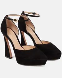 Gianvito Rossi Pumps Vertigo in suede con plateau Nero