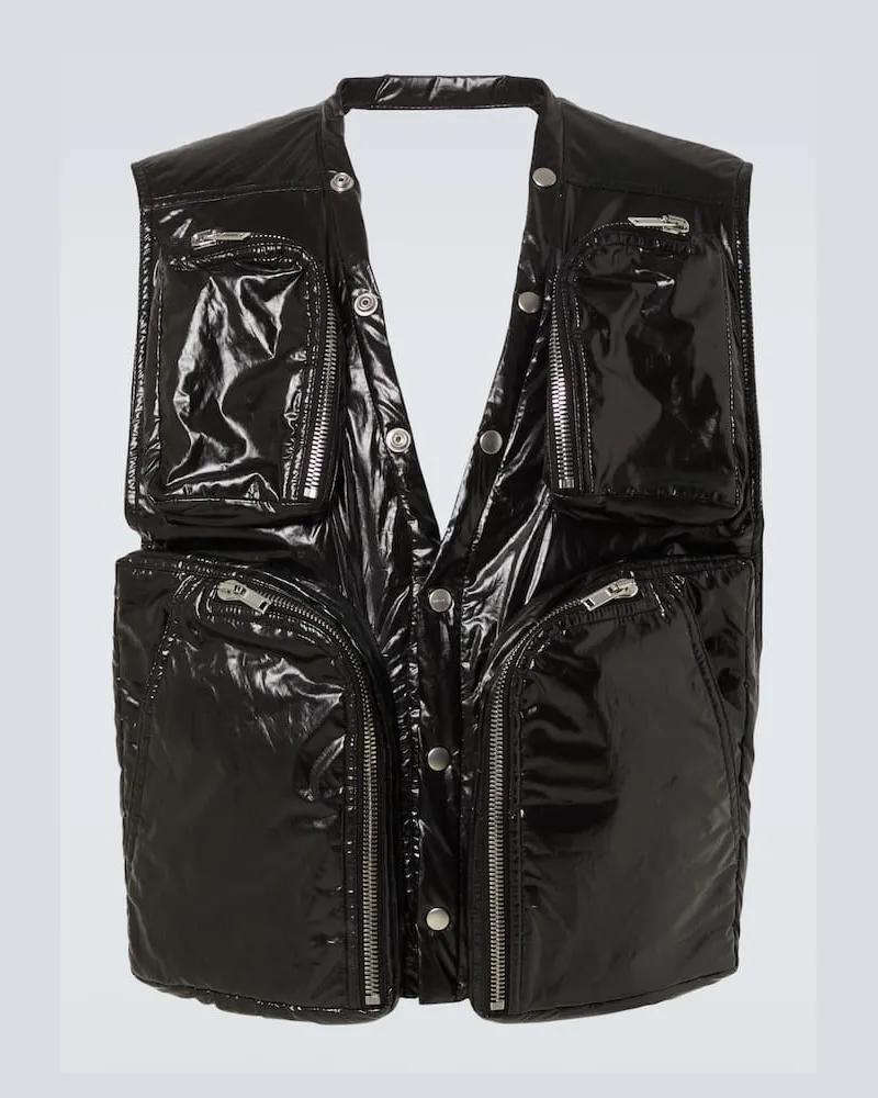 Rick Owens Gilet cargo in cotone Nero