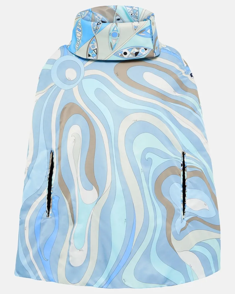 Emilio Pucci x Fusalp - Poncho Marmo Blu