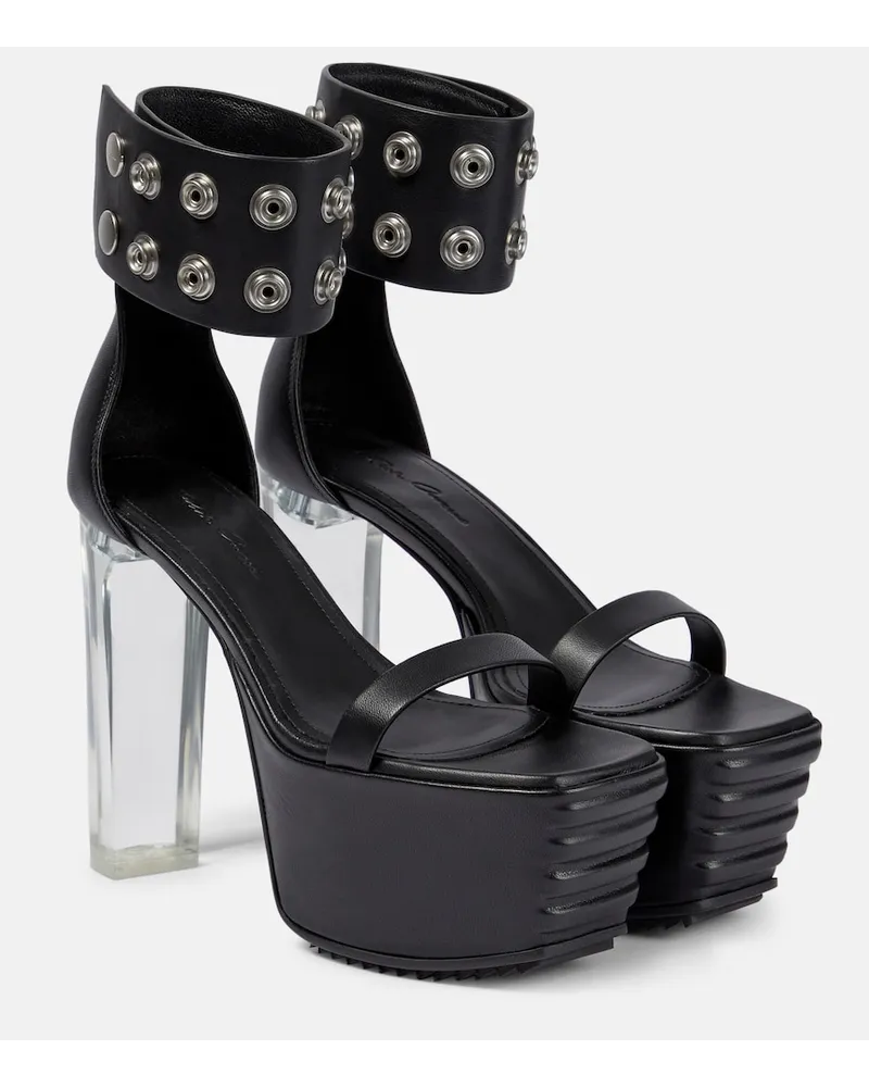 Rick Owens Sandali Minimal Grill con plateau Nero
