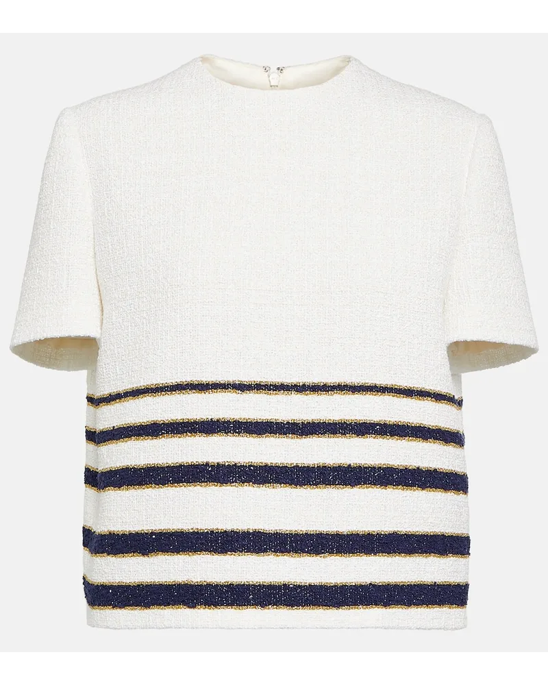 Valentino Garavani Top in misto cotone a righe Multicolore