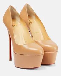 Christian Louboutin Pumps con plateau Dolly Alta 160 Neutro