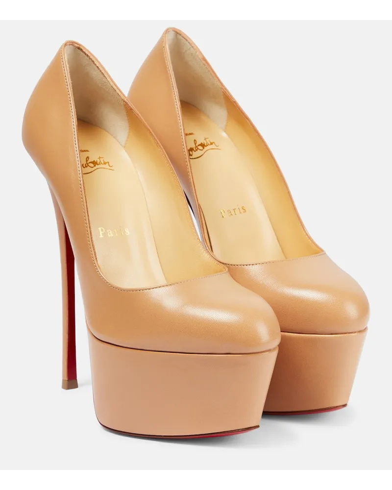 Christian Louboutin Pumps con plateau Dolly Alta 160 Neutro