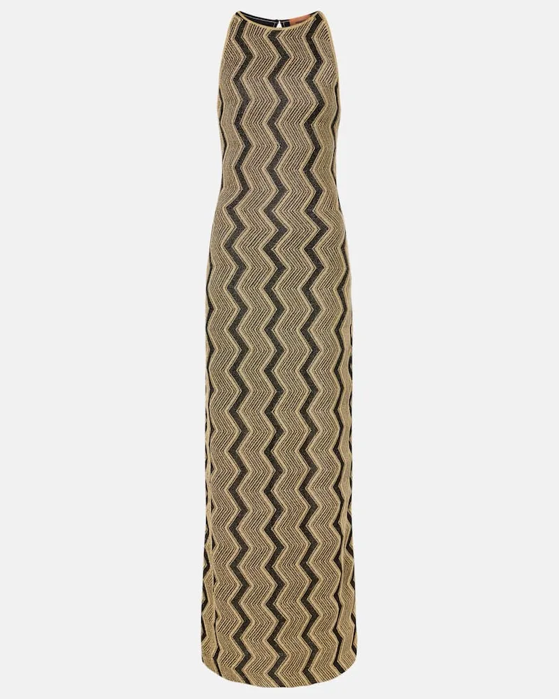 Missoni Abito lungo in lamÃ© a zig-zag Oro