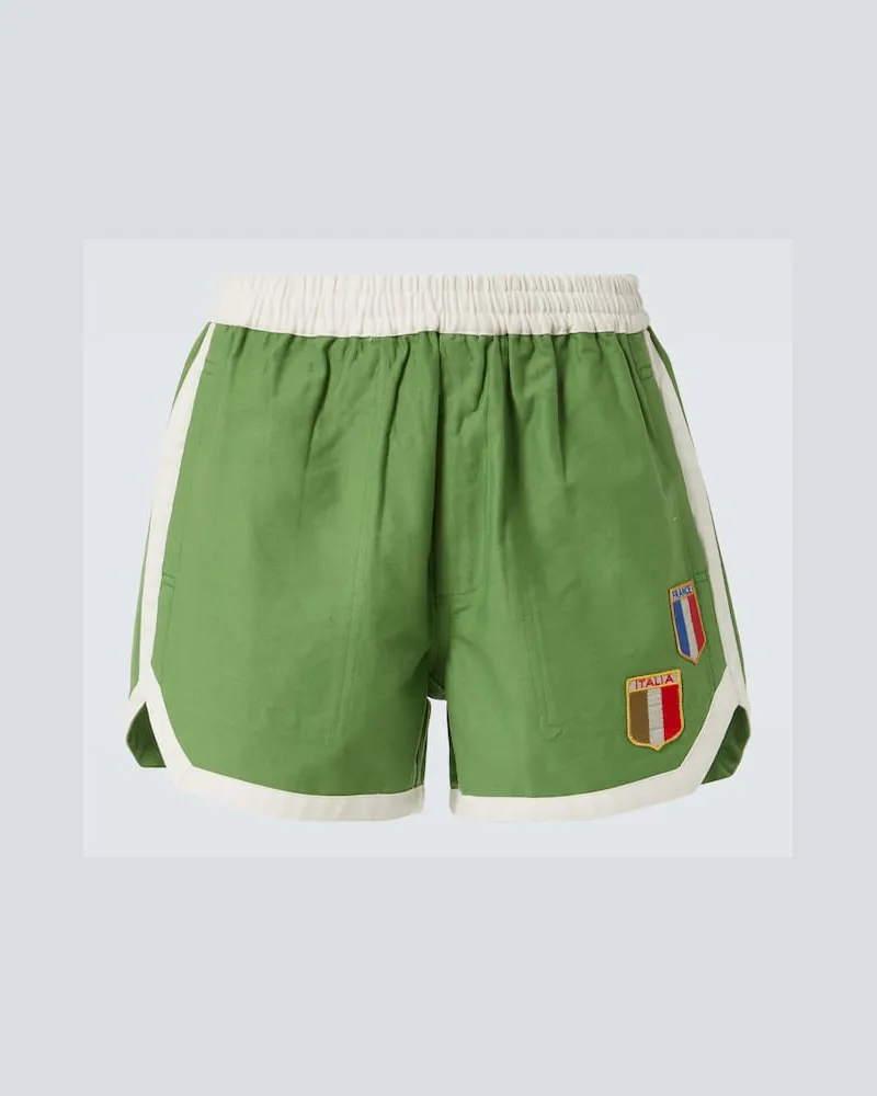 BODE Shorts Euro in cotone Verde