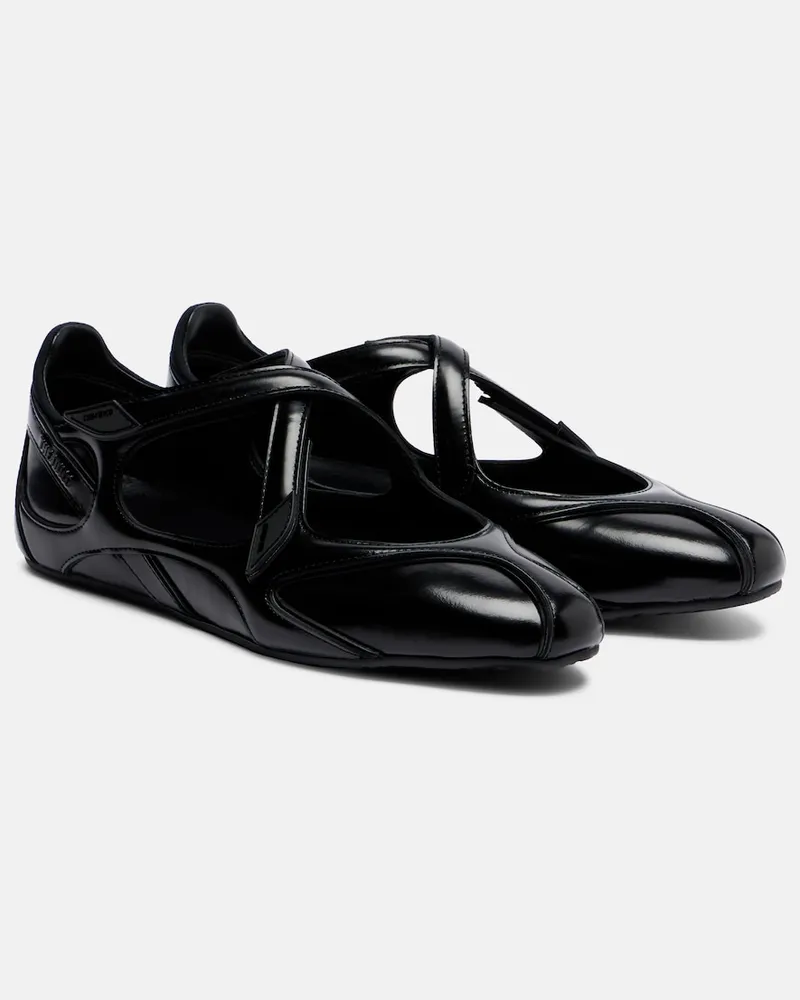 ATTICO Ballerine Floor 01 in vernice Nero