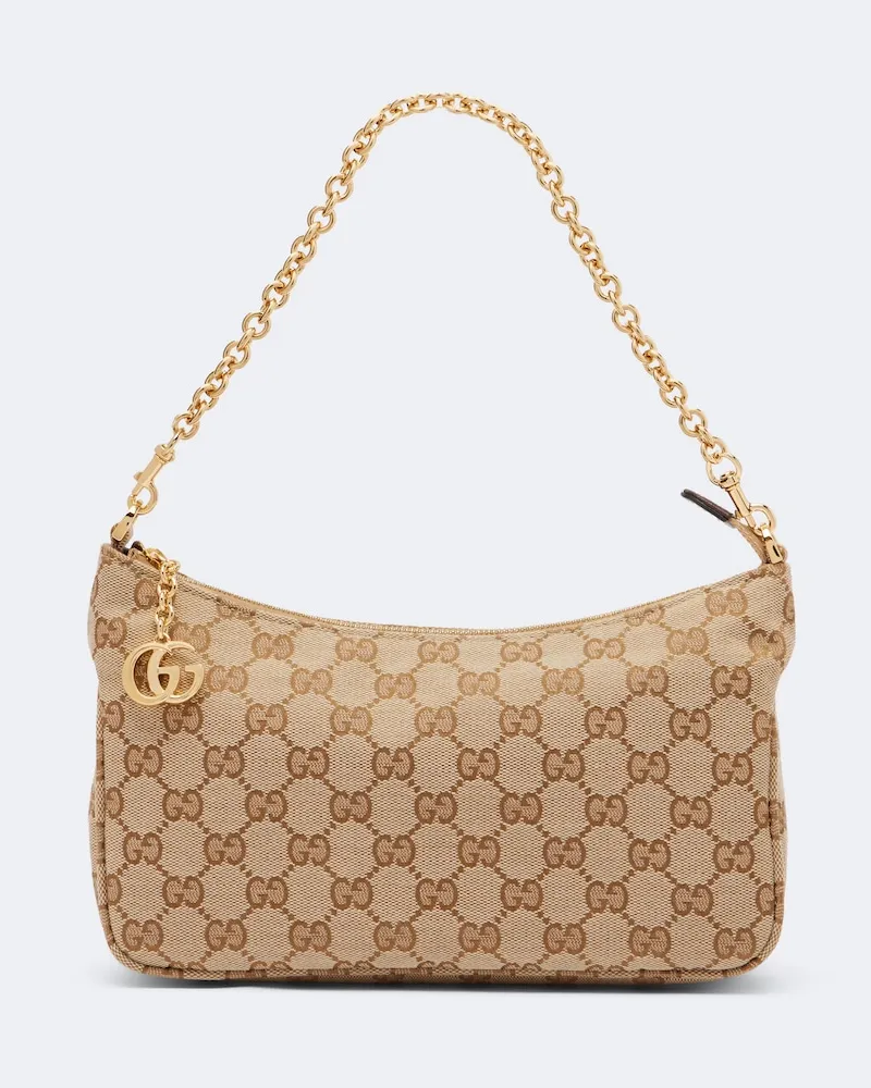 Gucci Borsa a spalla Lady Lunetta Small in canvas GG Beige