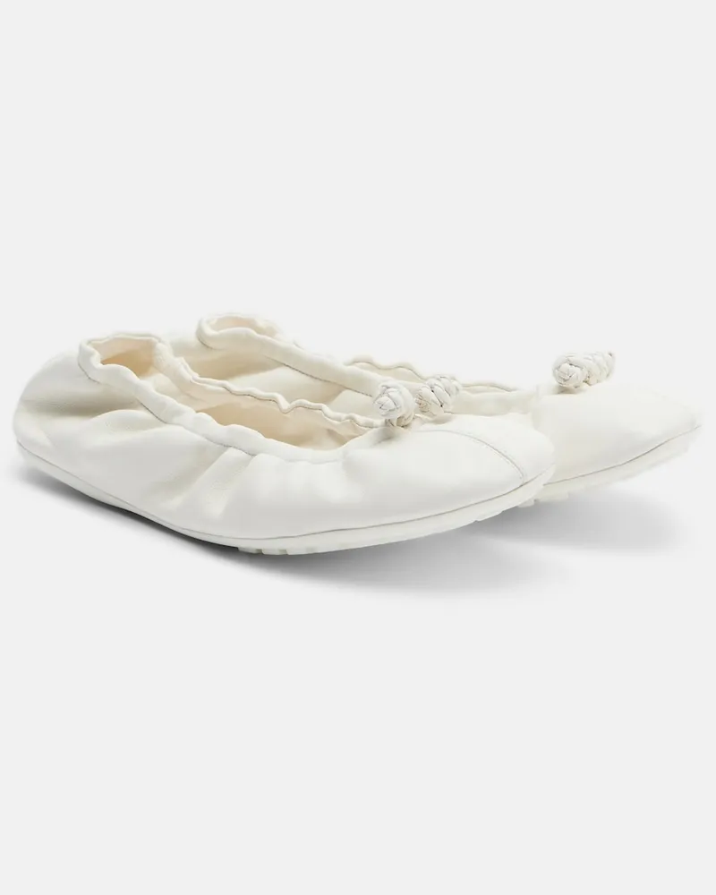 Bottega Veneta Ballerine Fantasmina Knot in pelle Bianco