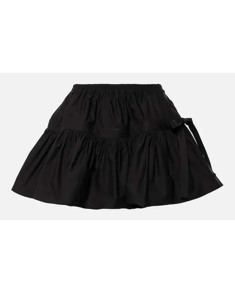 Alaïa AlaÃ¯a Minigonna Deesser in cotone Nero