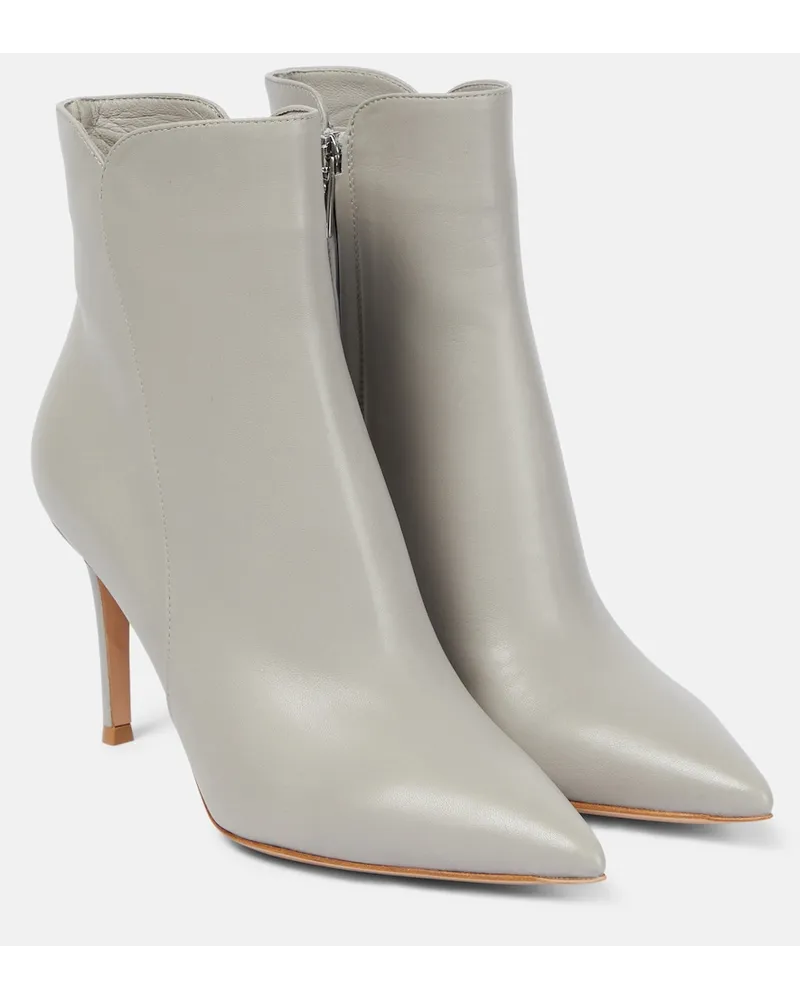 Gianvito Rossi Stivaletti Levy 85 in pelle Grigio