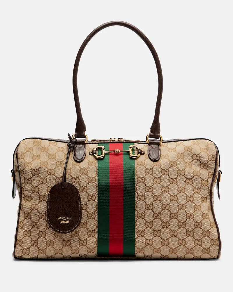 Gucci Borsa da viaggio Gucci Borsetto Large in canvas GG Beige