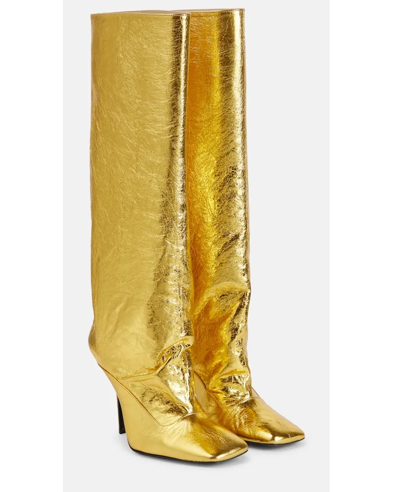 ATTICO Stivali Sienna in pelle laminata 105 mm Oro