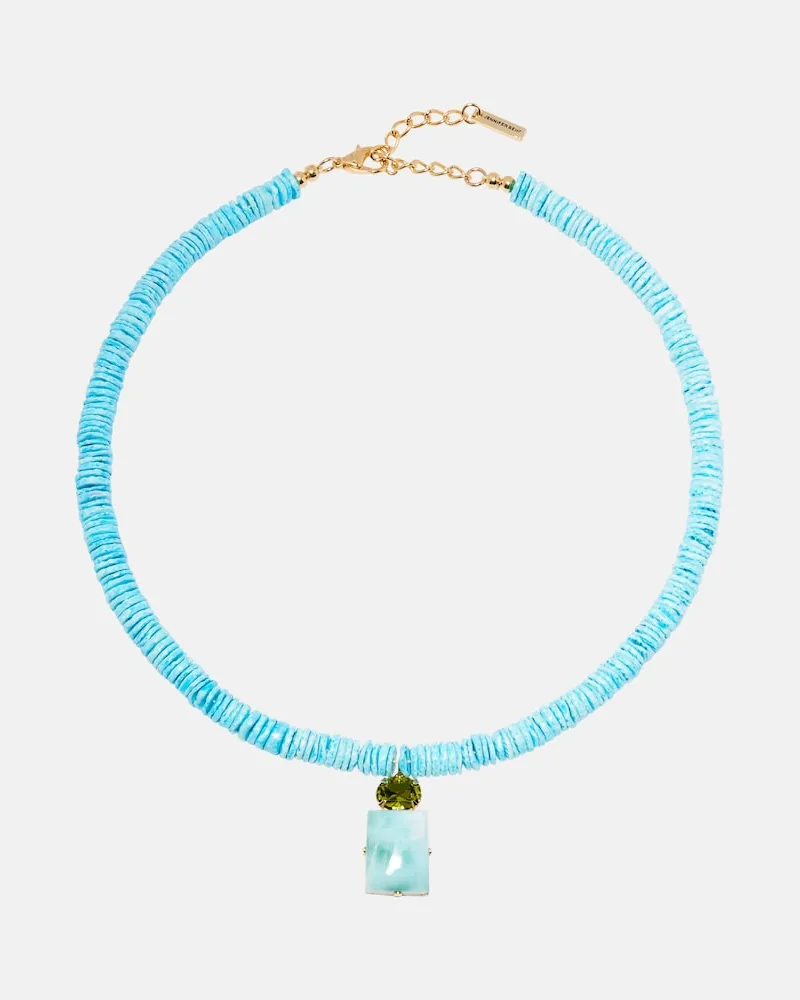 Jennifer Behr Collana con ciondolo Alette con perline Blu