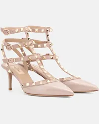 Valentino Garavani Pumps slingback Rockstud in vernice Beige