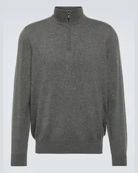 Loro Piana Pullover in cashmere con zip Grigio