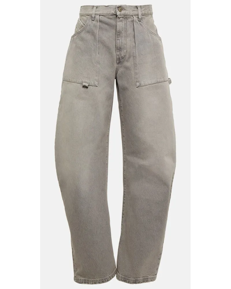 ATTICO Jeans oversize a vita media Grigio