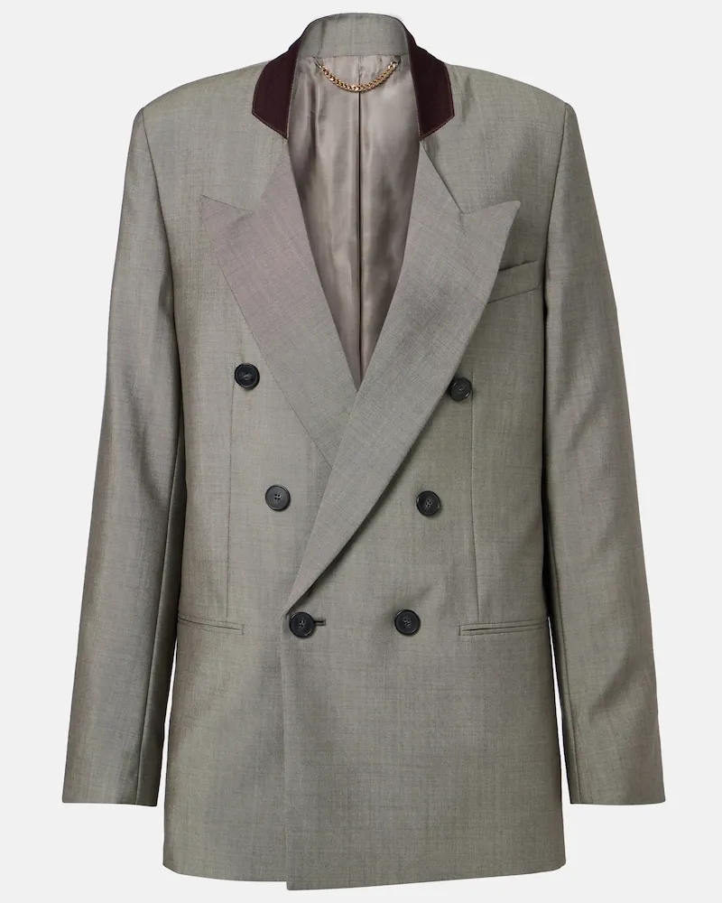 Victoria Beckham Blazer Beatrice in lana e mohair Grigio