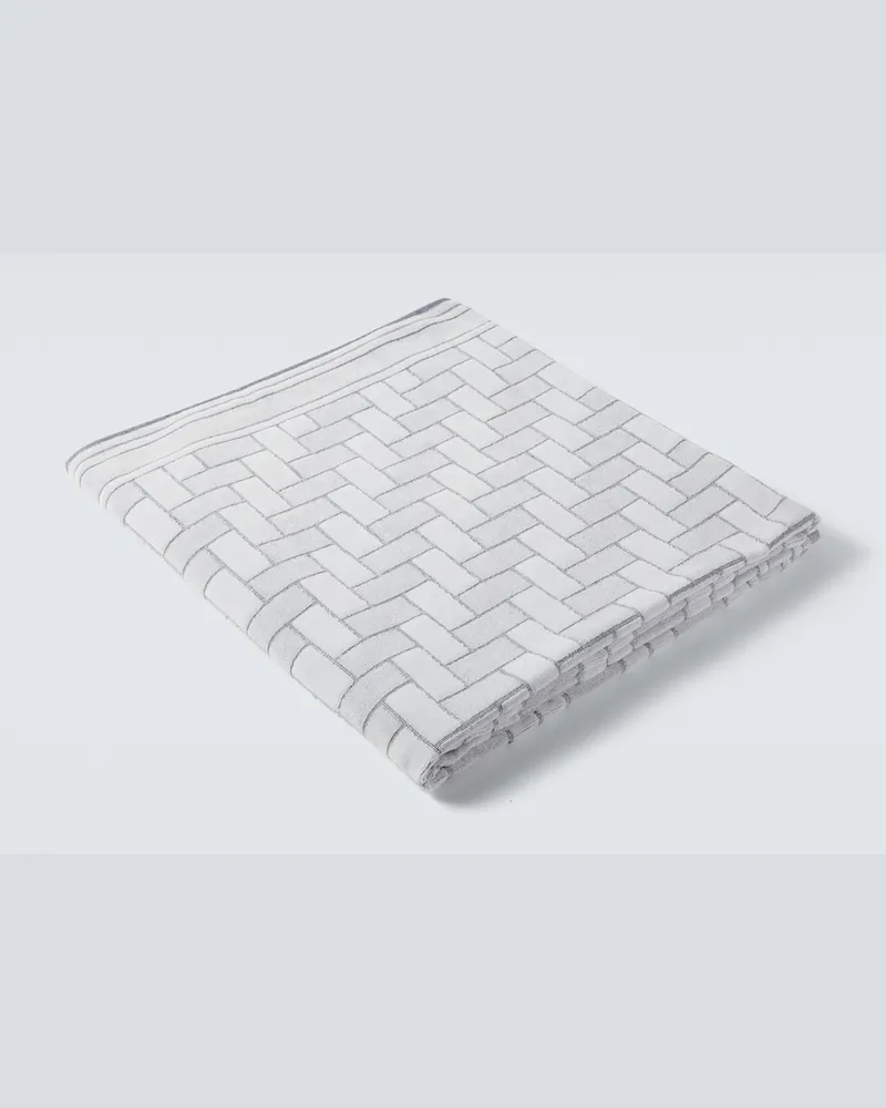 Brioni Telo mare in spugna di cotone Grigio