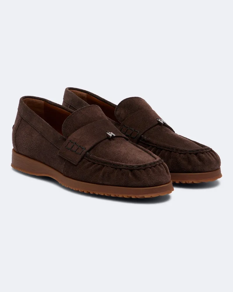 Hogan Mocassini Traditional in suede Marrone
