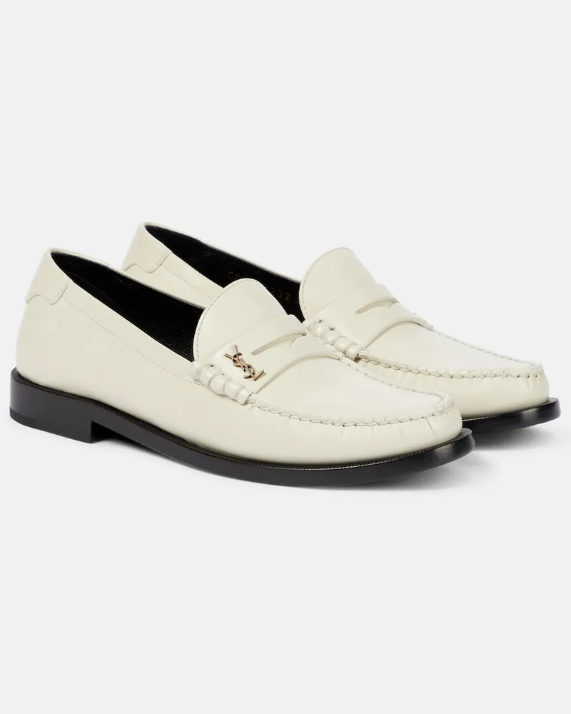 Saint Laurent Mocassini Le Loafer in pelle Bianco