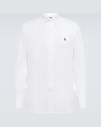 Ralph Lauren Camicia in lino con ricamo Bianco