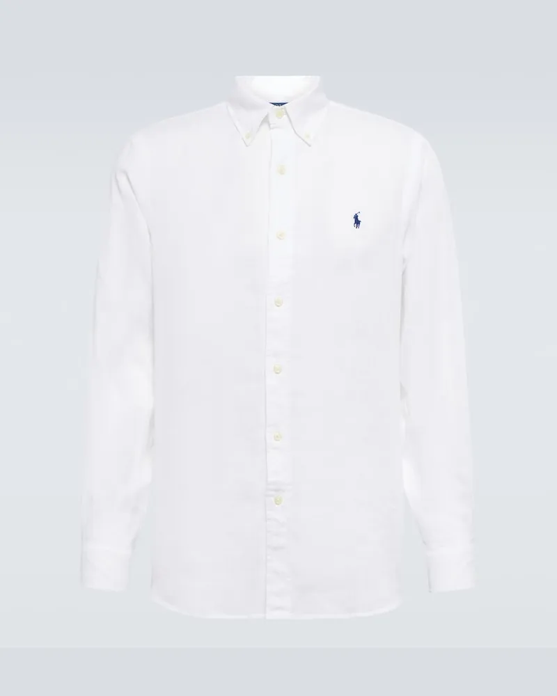 Ralph Lauren Camicia in lino con ricamo Bianco