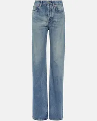 Saint Laurent Jeans regular a vita alta Blu