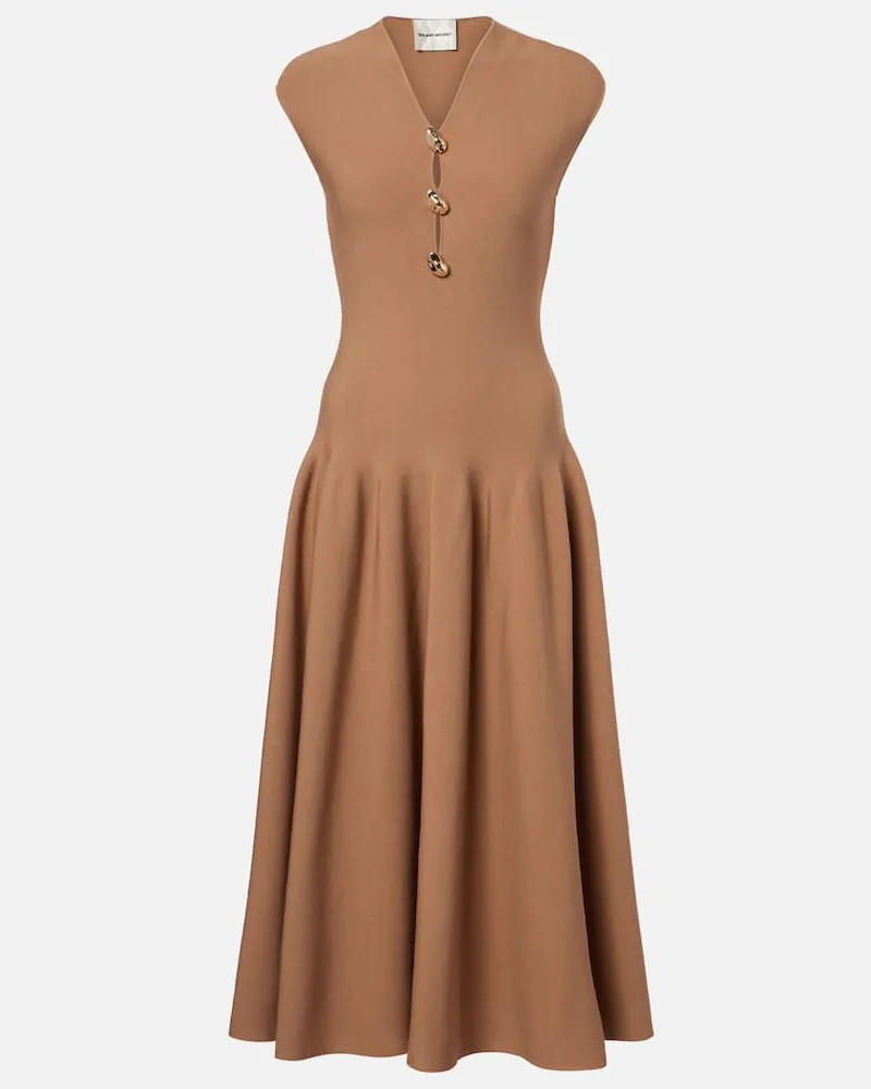 Roland Mouret Abito midi Beige