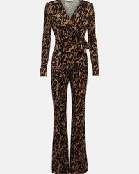 Diane von Furstenberg Jumpsuit con scollo a V Marrone