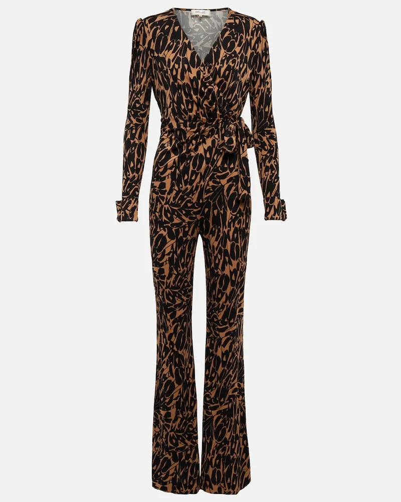 Diane von Furstenberg Jumpsuit con scollo a V Marrone