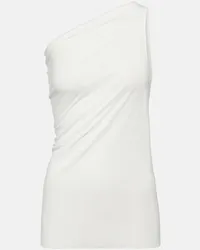 Rick Owens Top asimmetrico in jersey Bianco