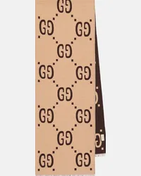 Gucci Sciarpa in lana e seta GG Multicolore