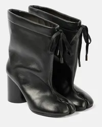 Maison Margiela Stivaletti Tabi in pelle con coulisse Nero