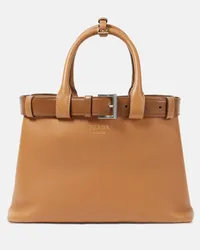 Prada Borsa Prada Buckle Medium in pelle Marrone