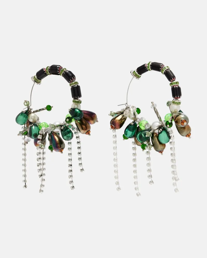 Dries van Noten Orecchini a cerchio Verde