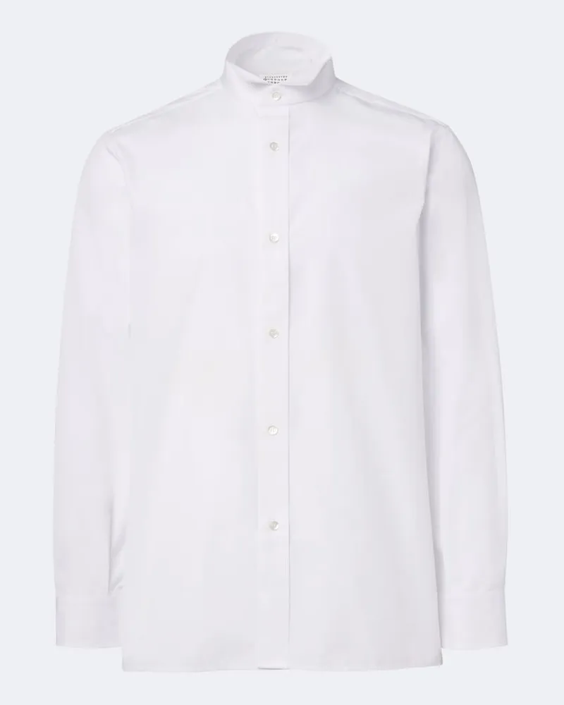 Maison Margiela Camicia in popeline di cotone Bianco