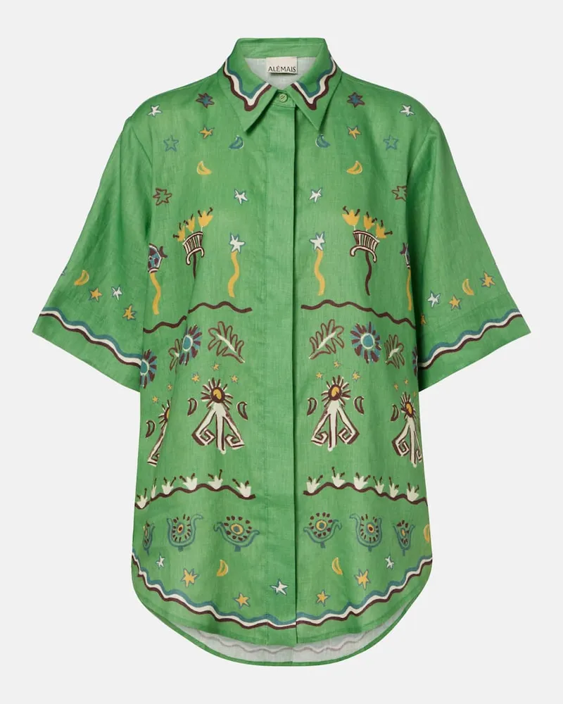 ALEMAIS AlÃ©mais Camicia Sun Dancer in lino Verde