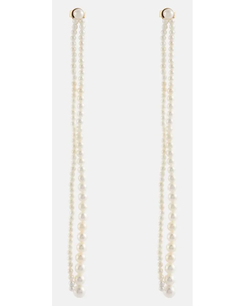 Sophie Bille Brahe Orecchini a goccia Promenade De Perles in oro 14kt Bianco