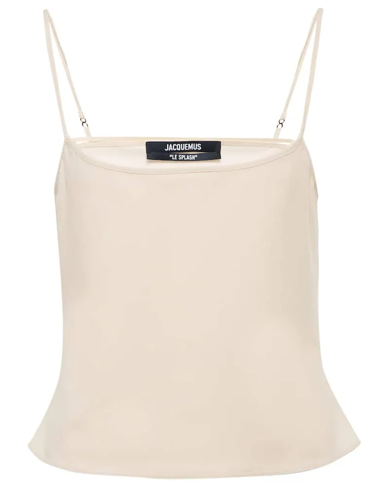 Jacquemus Top Tangelo in misto lana Bianco