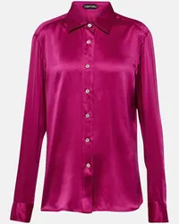 Tom Ford Camicia in raso di seta Rosa