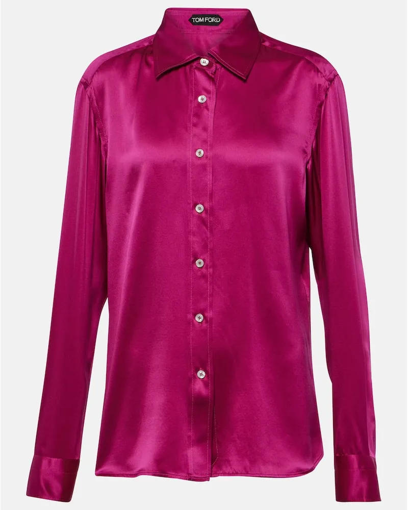 Tom Ford Camicia in raso di seta Rosa