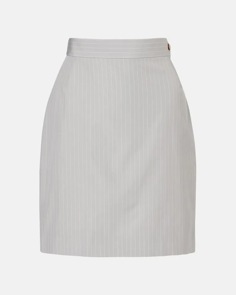 Vivienne Westwood Minigonna in cotone gessato Grigio