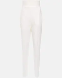 Nensi Dojaka Bridal - Pantaloni in misto lana Bianco