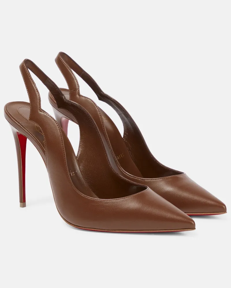 Christian Louboutin Pumps Nudes Hot Chick in pelle Marrone