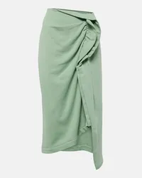 Dries van Noten Gonna midi in cotone Verde